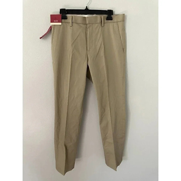 Merona Mens Slim Fit Vintage Khakis 32x30 Plain Front NWT - Picture 1 of 5